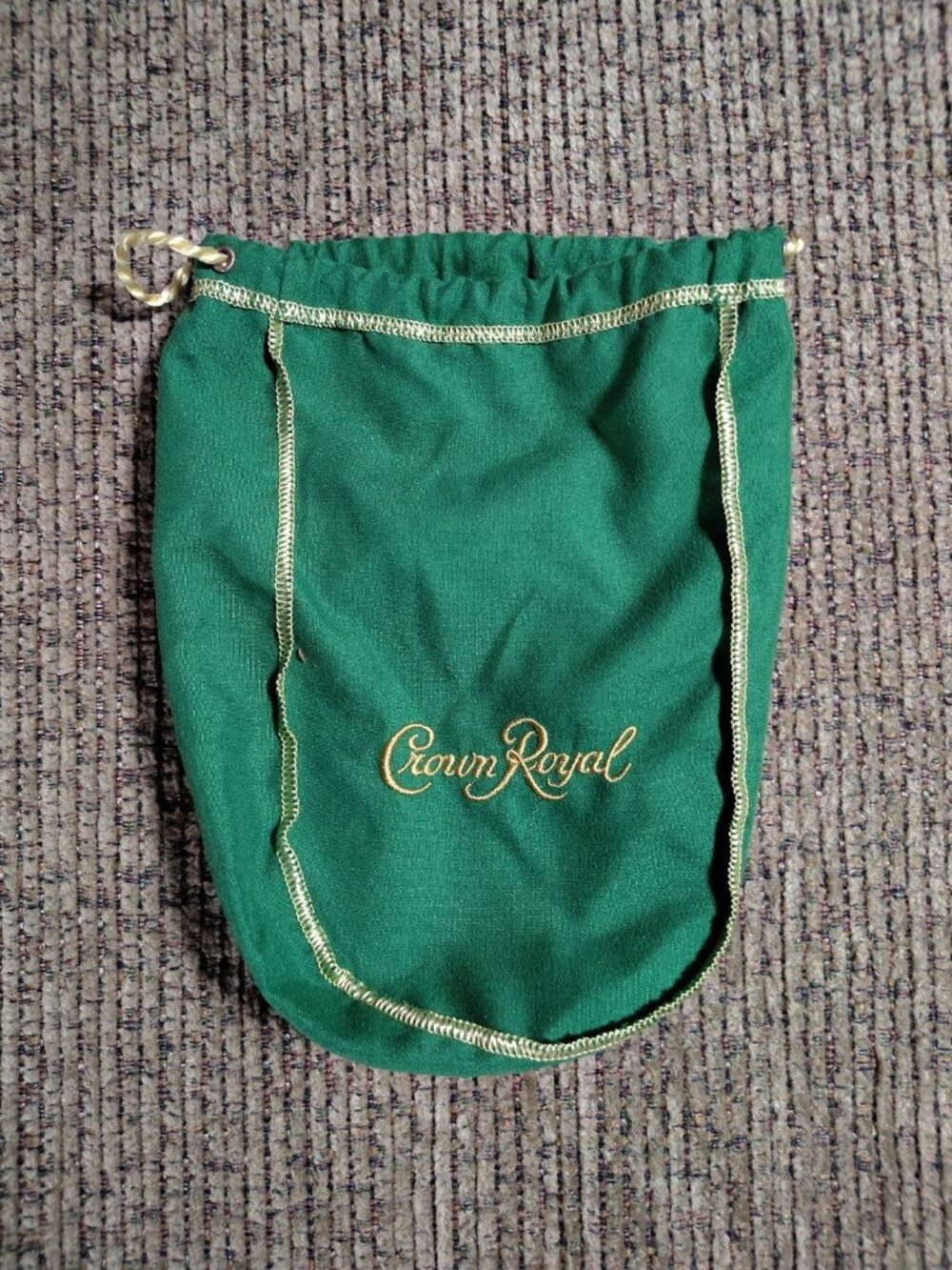 Crown Royale Apple Green Drawstring Bag